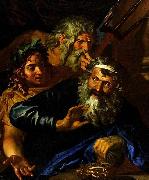 Girolamo Troppa Laomedon Refusing Payment to Poseidon and Apollo oil painting on canvas